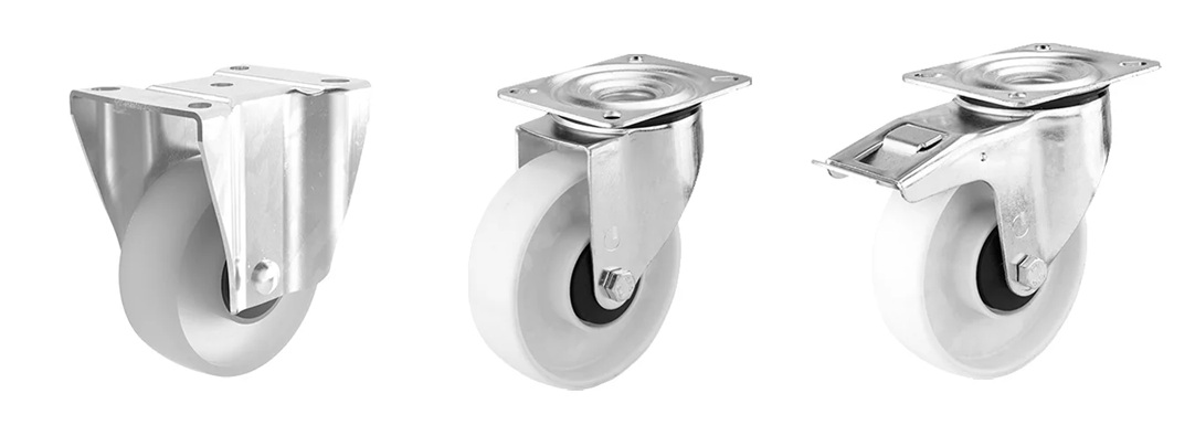 Teollisuuspyörien eri tyypit: Kiintopyörä, kääntöpyorä ja jarrupyörä