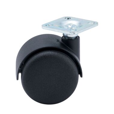 Kaksoiskääntöpyörä 50mm, kova, laippakiinnitys 38x38mm - Kuljetuspyörät ja kalustepyörät - G05090200 - 2