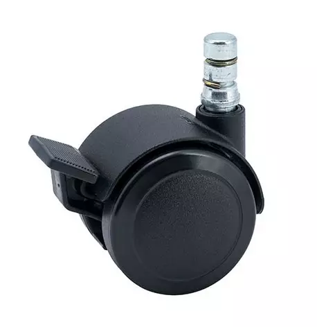 Jarrullinen KaksoispyÃ¶rÃ¤ 50 mm | PehmeÃ¤ | Tappikiinnitys 11 mm | 50 kg - Kuljetuspyörät ja kalustepyörät - G05070250 - 1