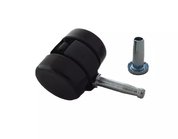 Kaksoispyörä 37 mm Kääntyvä 10 mm Tapilla – Lyöntiholkki, 40 kg - Kuljetuspyörät ja kalustepyörät - G03761250 - 1