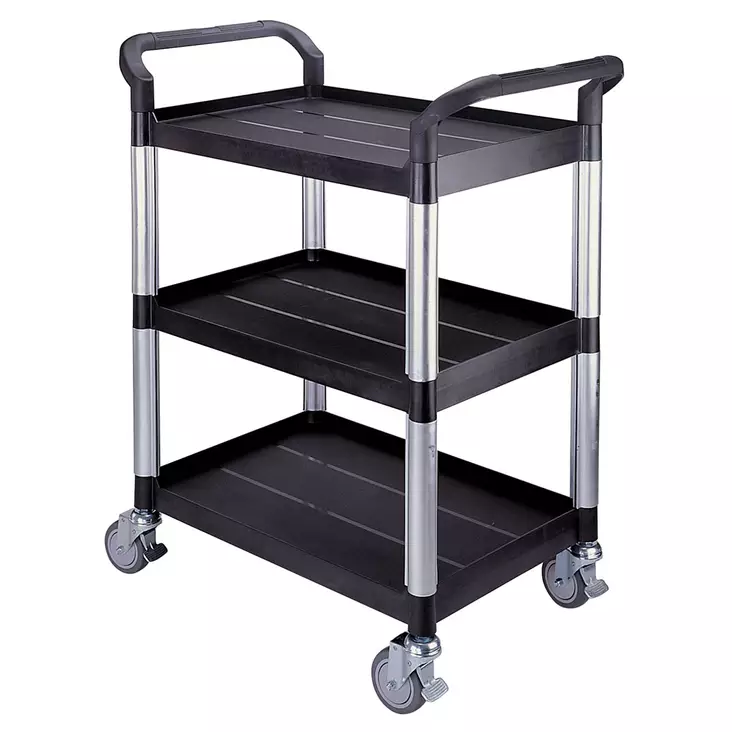 Matador Hyllyvaunu 850/III Alumiinirunko – 3 Tasoa, 100mm Pyörät, 250 kg - Hyllyvaunut - 12480 - 1