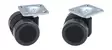 Kaksoispyörä 37 mm Kääntyvä Laippakiinnitys – Elastinen, 40 kg - Kuljetuspyörät ja kalustepyörät - G03790251 - 3