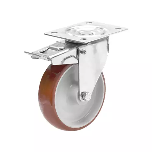 125 mm RST TPU-jarrupyÃ¶rÃ¤ laippakiinnityksellÃ¤ (5A12665412BV-HDX) - Kuljetuspyörät ja kalustepyörät - 00000221 - 1