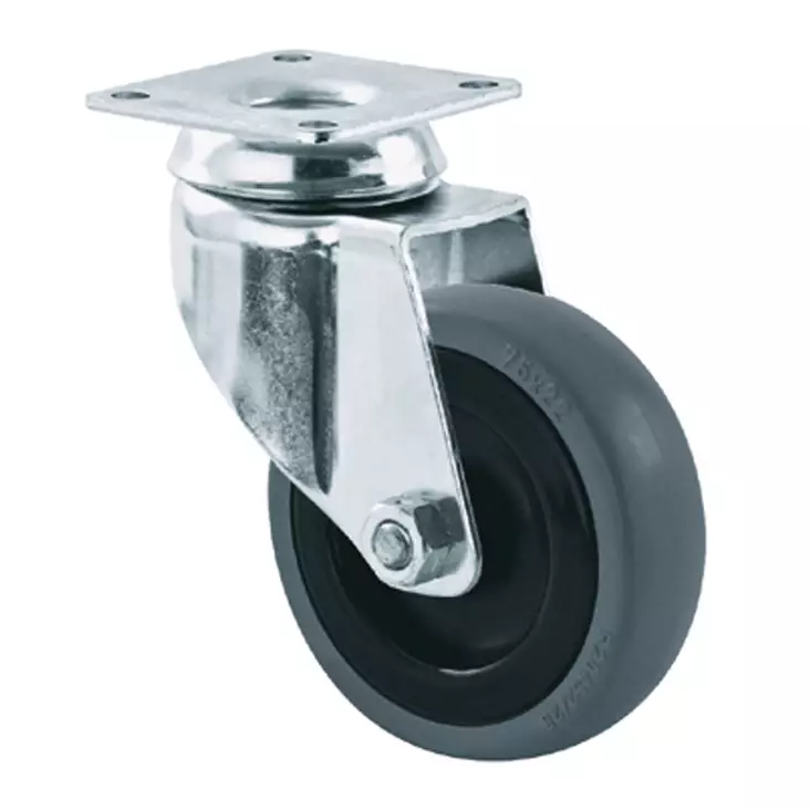 KÃ¤Ã¤ntÃ¶pyÃ¶rÃ¤ 75 mm LaippakiinnityksellÃ¤ â€“ Umpikumi, Kantavuus 50 kg - Kuljetuspyörät ja kalustepyörät - R07530521 - 1