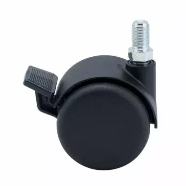 Musta JarrupyÃ¶rÃ¤ 50 mm KaksoispyÃ¶rÃ¤ M8 KierteellÃ¤ â€“ Nylon, 50 kg - Kuljetuspyörät ja kalustepyörät - G05081201 - 2