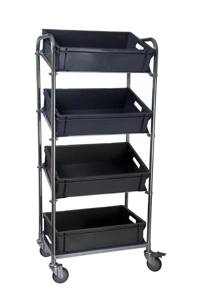 Rengastalo Laatikkohyllyvaunu RT 329i – Modulaarinen Varastovaunu (150 kg) - Hyllyvaunut - 93294511 - 1