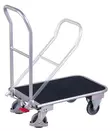 Alumiininen tasovaunu Variofit 900x600 – Kumimatto ja taittuva aisa (200 kg) - Lavavaunut - ap-600812 - 3