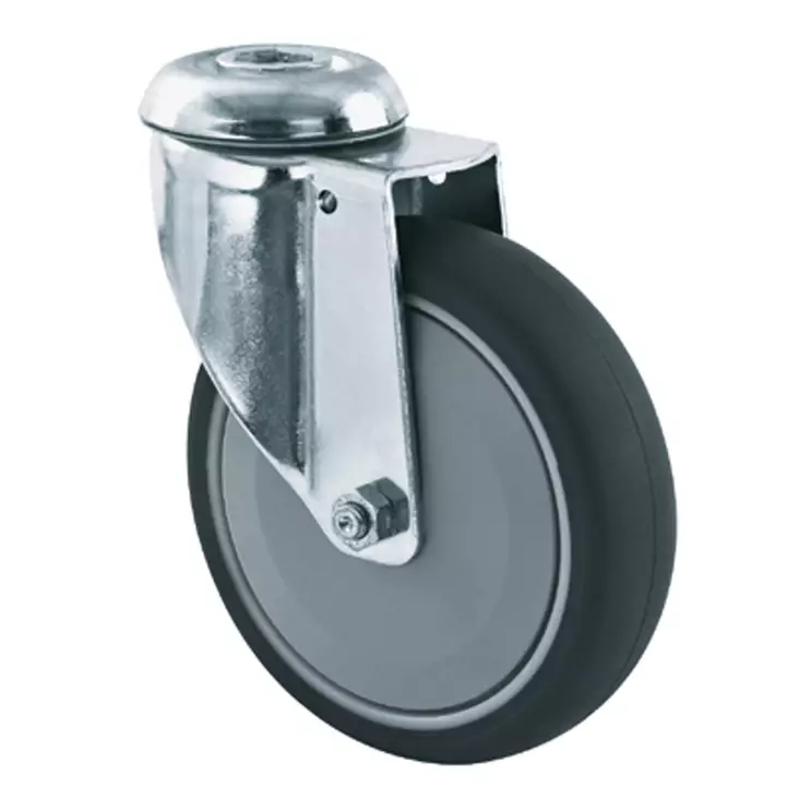 KÃ¤Ã¤ntÃ¶pyÃ¶rÃ¤ 80 mm TPE M12 KeskireiÃ¤llÃ¤ â€“ Kuulalaakeri, 100 kg (Colson) - Kuljetuspyörät ja kalustepyörät - R08010242 - 1