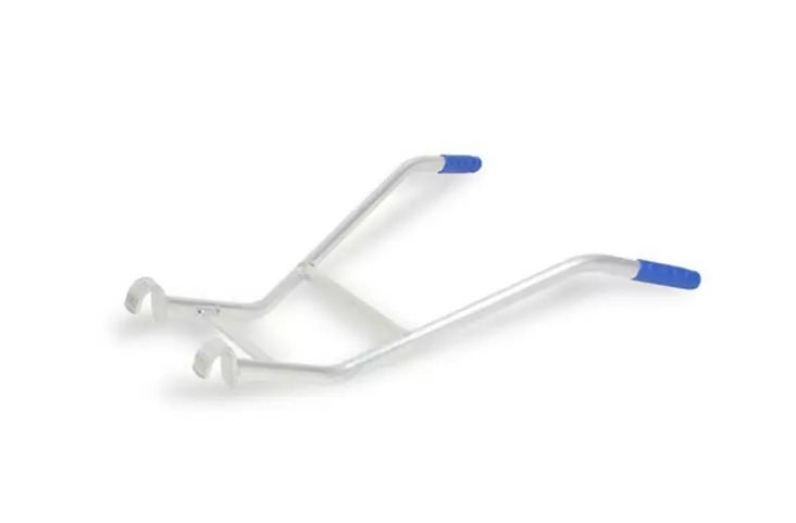 Apulaisen kantokahvat Expresso nokkakärryihin (akseli 440mm) - Kevyempää kantamista ja turvallisempaa työskentelyä! - Alumiinikärryt - 1172 - 1