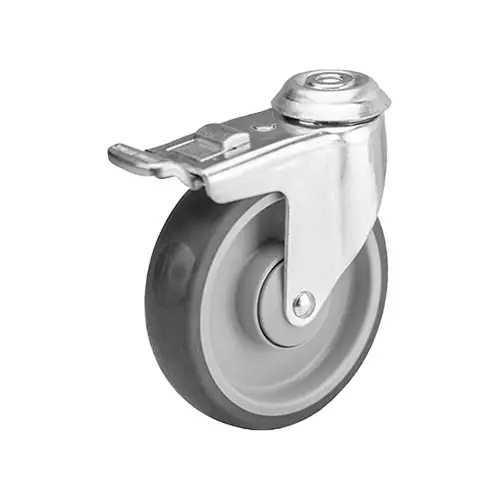 JarrupyÃ¶rÃ¤ 125 mm KÃ¤Ã¤ntyvÃ¤ KeskireiÃ¤llÃ¤ â€“ TPE, Kuulalaakeri 70 kg - Kuljetuspyörät ja kalustepyörät - S12511242 - 1