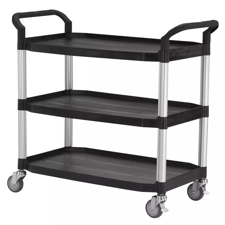 Matador Hyllyvaunu 1100/III Alumiinirunko – 3 Tasoa, 100mm Pyörät, 250 kg - Hyllyvaunut - 12482 - 1