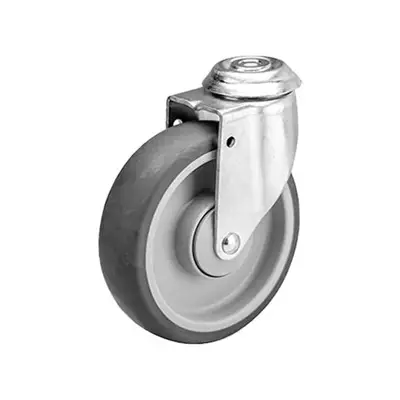 Swede-Wheel kÃ¤Ã¤ntÃ¶pyÃ¶rÃ¤ 125 mm â€“ 70 kg, harmaa TPE-kumi ja pultinreikÃ¤kiinnitys - Kuljetuspyörät ja kalustepyörät - S12511352 - 1