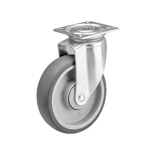 KÃ¤Ã¤ntÃ¶pyÃ¶rÃ¤ 125 mm laippakiinnityksellÃ¤ â€“ TPE, Kuulalaakeri, 100 kg - Kuljetuspyörät ja kalustepyörät - s12529253 - 1