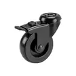 Musta JarrupyÃ¶rÃ¤ 75 mm KÃ¤Ã¤ntyvÃ¤ KeskireiÃ¤llÃ¤ â€“ PU/TPE, 55 kg - Kuljetuspyörät ja kalustepyörät - 00000044 - 1