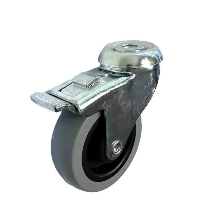 JarrupyÃ¶rÃ¤ 75 mm KÃ¤Ã¤ntyvÃ¤ M10-kiinnityksellÃ¤ â€“ TPE, 55 kg - Kuljetuspyörät ja kalustepyörät - 00000206 - 1