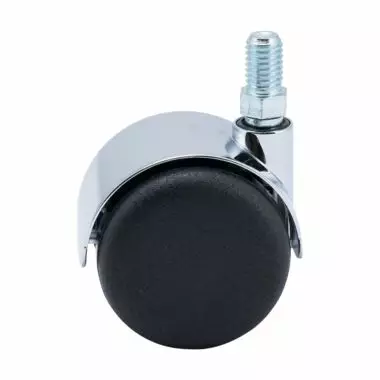 Kromattu KaksoispyÃ¶rÃ¤ 50 mm KÃ¤Ã¤ntyvÃ¤ M10 KierteellÃ¤ â€“ Nylon, 50 kg - Kuljetuspyörät ja kalustepyörät - G05080207 - 2