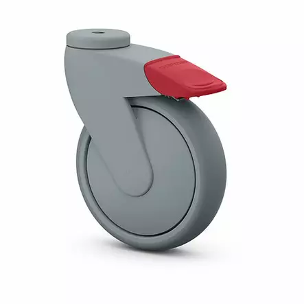 Kalustepyörä Manner Tango 125 mm M10 – TPE, Kuulalaakeri 100 kg - Kuljetuspyörät ja kalustepyörät - tango-125mm - 2