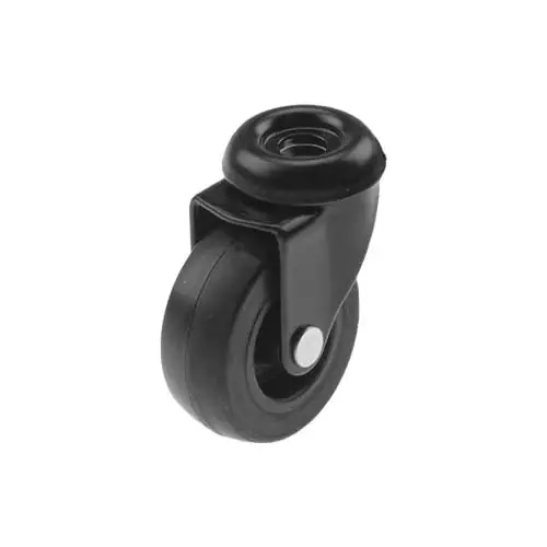 Musta KÃ¤Ã¤ntÃ¶pyÃ¶rÃ¤ 50 mm KeskireiÃ¤llÃ¤ â€“ PU, Kantavuus 40 kg - Kuljetuspyörät ja kalustepyörät - 50mm-musta-pu-kr - 1