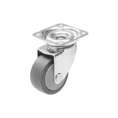 KalustepyÃ¶rÃ¤ / KÃ¤Ã¤ntÃ¶pyÃ¶rÃ¤ 40 mm | Harmaa TPE | Laattakiinnitys | 30 kg - Kuljetuspyörät ja kalustepyörät - 341a30C040bZPS - 1