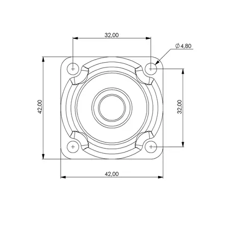 KalustepyÃ¶rÃ¤ / KÃ¤Ã¤ntÃ¶pyÃ¶rÃ¤ 40 mm | Harmaa TPE | Laattakiinnitys | 30 kg - Kuljetuspyörät ja kalustepyörät - 341a30C040bZPS - 2