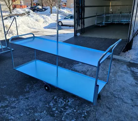 Kaksitasoinen Keräilyvaunu Verkkokauppaan – Mittatilaustyönä (Avainlippu) - Mittatilaustuotteet - 2-tasokerailyvaunu - 1