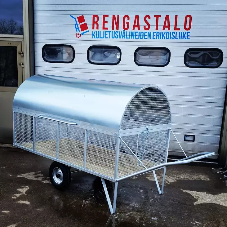 Iso Roskakärry 2000x1000mm – Kuumasinkitty ja Kestävä | Myös Mittatilauksena - Mittatilaustuotteet - iso-roskakarry - 1